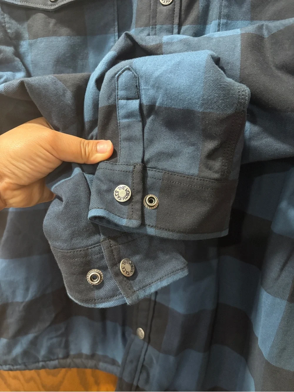 The North Face Campshire Lined Flannel Shacket Blue Buffalo Plaid XXL Men’s